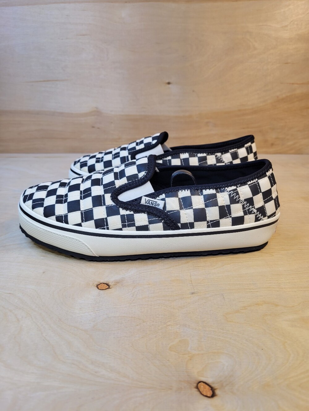 Vans Slip-Er 2 Checkerboard Black/Classic White Slip On Shoes Size 7M/8.5W - Picture 6 of 10